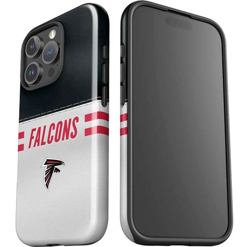 NFL Atlanta Falcons White Striped iPhone 16 Pro Impact Case