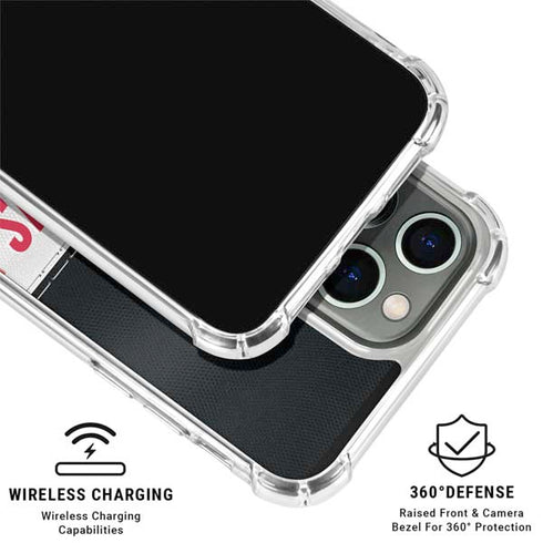 NFL Atlanta Falcons White Striped iPhone 16 Pro Max Clear Case