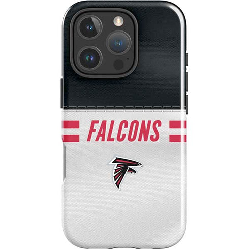 NFL Atlanta Falcons White Striped iPhone 16 Pro Max Impact Case