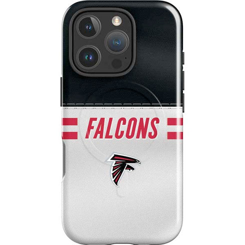 NFL Atlanta Falcons White Striped iPhone 16 Pro Max Magsafe Impact Case
