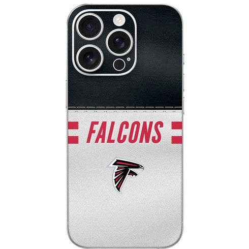NFL Atlanta Falcons White Striped iPhone 16 Pro Skin