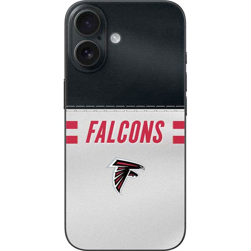 NFL Atlanta Falcons White Striped iPhone 16 Skin