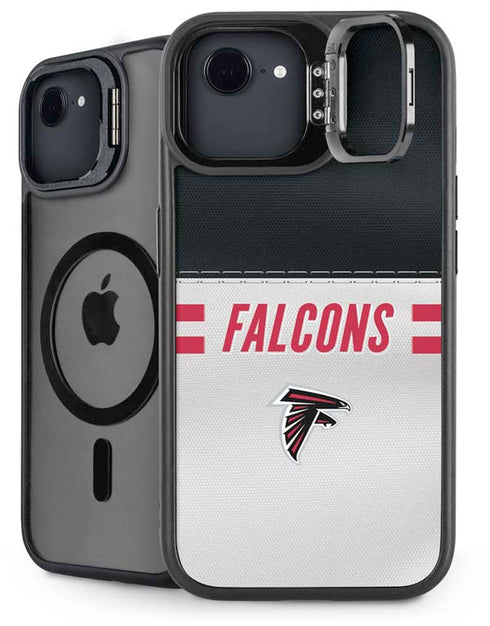 NFL Atlanta Falcons White Striped iPhone 16e Kickstand Case