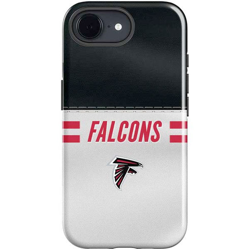 NFL Atlanta Falcons White Striped iPhone 16e Impact Case