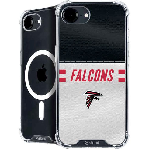 NFL Atlanta Falcons White Striped iPhone 16e MagSafe Case