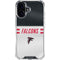 NFL Atlanta Falcons White Striped iPhone 17 Clear Case