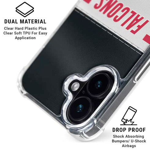 NFL Atlanta Falcons White Striped iPhone 17 Clear Case