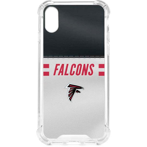 NFL Atlanta Falcons White Striped iPhone XS Clear Case