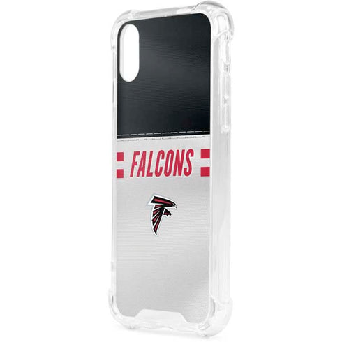 NFL Atlanta Falcons White Striped iPhone XS Clear Case