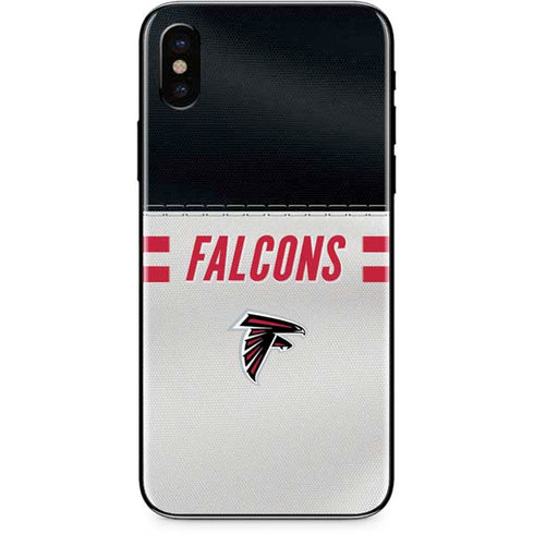 NFL Atlanta Falcons White Striped iPhone XS Skin