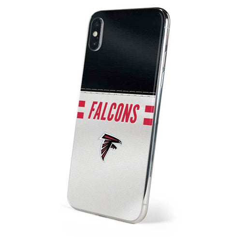 NFL Atlanta Falcons White Striped iPhone XS Skin