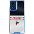 NFL Atlanta Falcons White Striped Moto G Play 4G (2024) Clear Case
