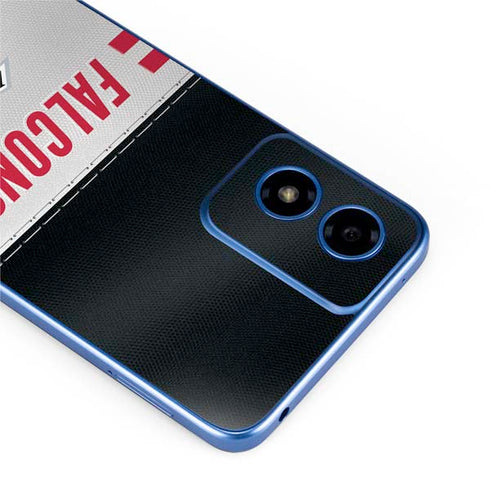 NFL Atlanta Falcons White Striped Moto G Play 4G (2024) Skin