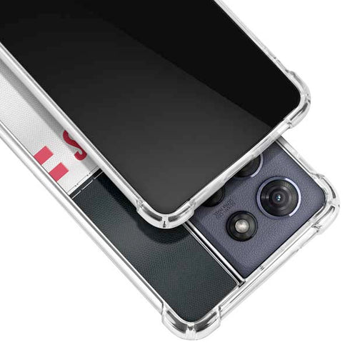 NFL Atlanta Falcons White Striped Moto G Play 5G (2025) Clear Case