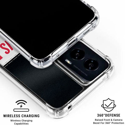 NFL Atlanta Falcons White Striped Moto G Power 5G (2024) Clear Case