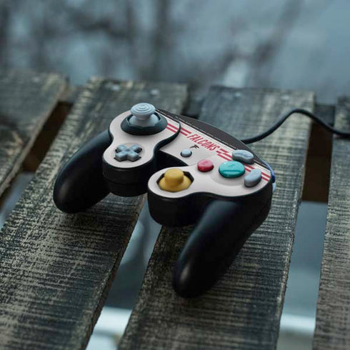 NFL Atlanta Falcons White Striped Nintendo GameCube Controller Skin