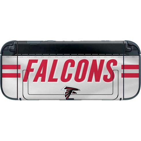 NFL Atlanta Falcons White Striped Nintendo Switch 2 (2025) with Joy-Con Skin