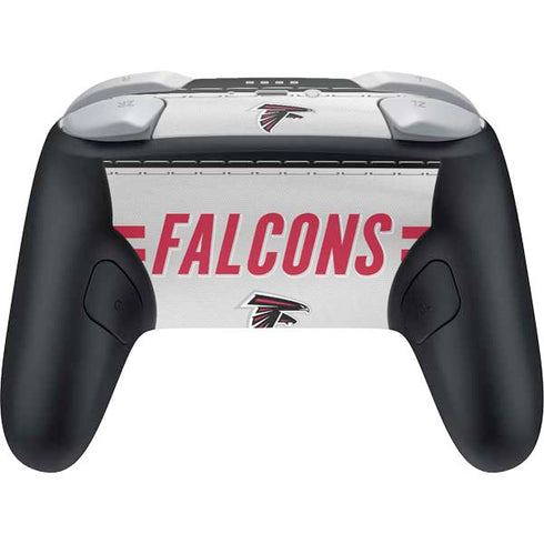 NFL Atlanta Falcons White Striped Nintendo Switch 2 (2025) Pro Controller Skin