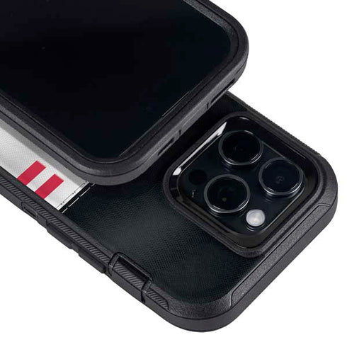 NFL Atlanta Falcons White Striped Otterbox Defender iPhone Skin