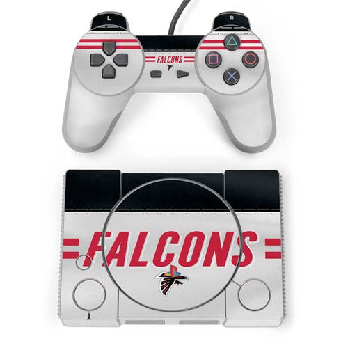 NFL Atlanta Falcons White Striped PlayStation Classic Bundle Skin