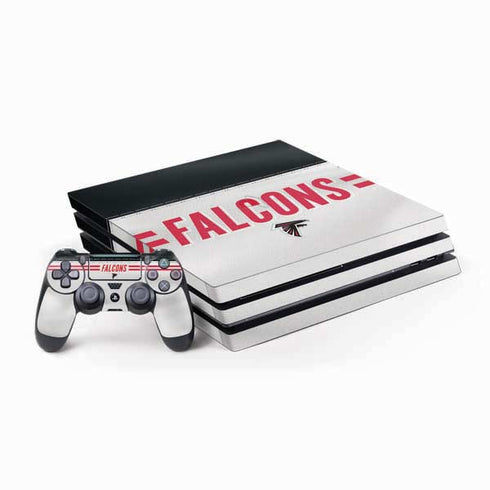 NFL Atlanta Falcons White Striped PS4 Pro Bundle Skin