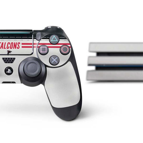 NFL Atlanta Falcons White Striped PS4 Pro Bundle Skin