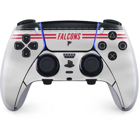 NFL Atlanta Falcons White Striped PS5 DualSense Edge Pro Controller Skin
