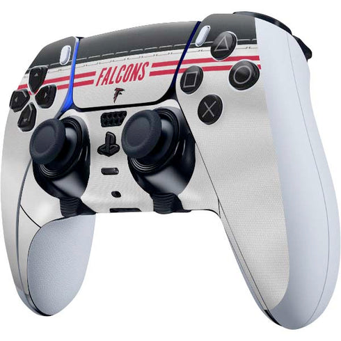 NFL Atlanta Falcons White Striped PS5 DualSense Edge Pro Controller Skin
