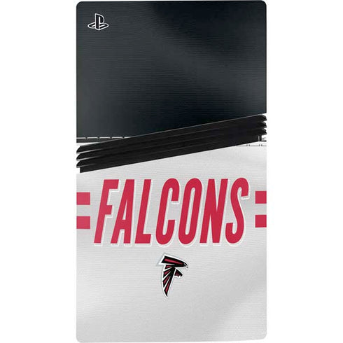 NFL Atlanta Falcons White Striped PS5 Pro Bundle Skin