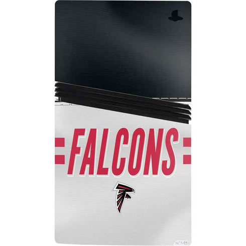 NFL Atlanta Falcons White Striped PS5 Pro Bundle Skin