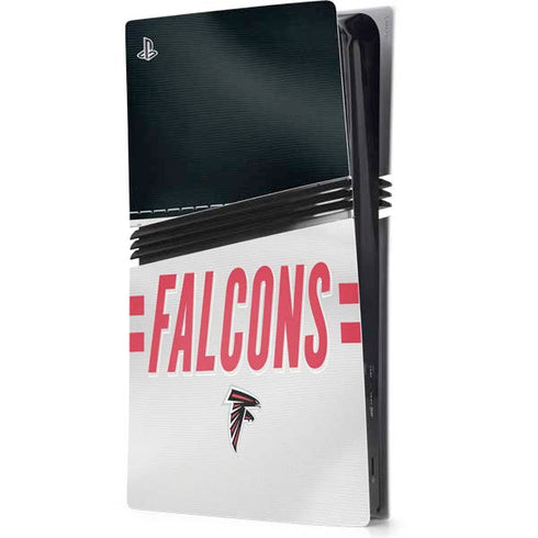 NFL Atlanta Falcons White Striped PlayStation PS5 Skins