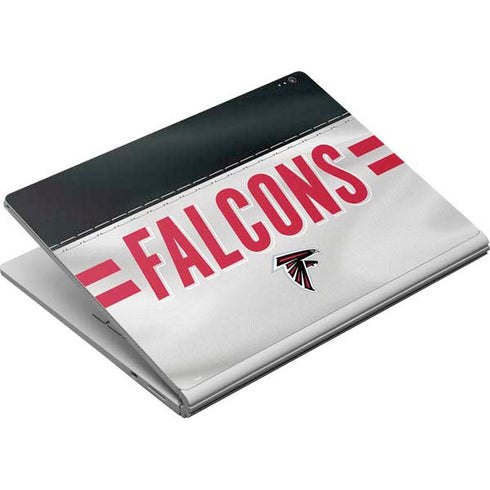 NFL Atlanta Falcons White Striped Surface Book Skin