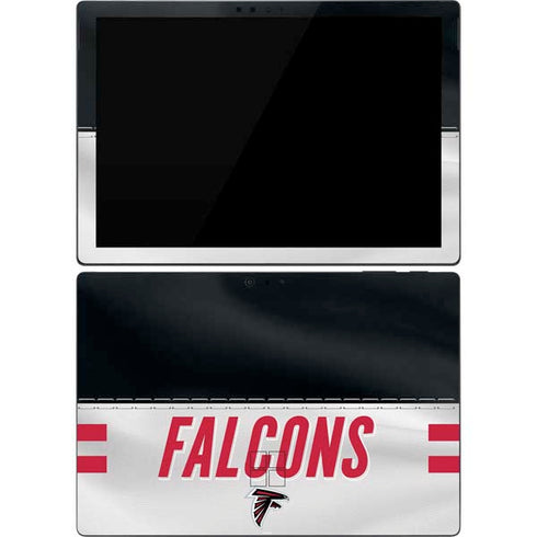 NFL Atlanta Falcons White Striped Surface Pro 7 Skin