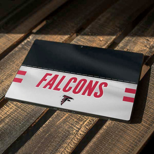 NFL Atlanta Falcons White Striped Surface Pro 7 Skin