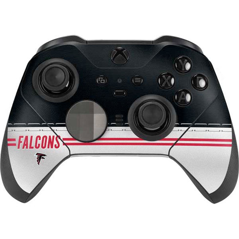 NFL Atlanta Falcons White Striped Xbox Elite Wireless Controller Series 2 Skin