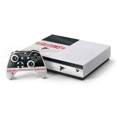 NFL Atlanta Falcons White Striped Xbox One S All-Digital Edition Bundle Skin