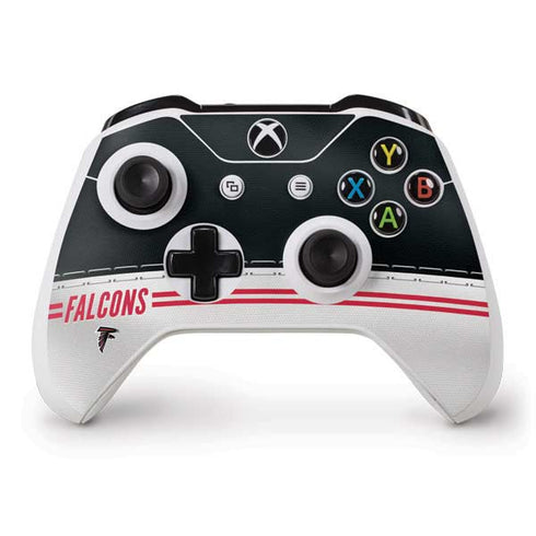 NFL Atlanta Falcons White Striped Xbox One S Controller Skin
