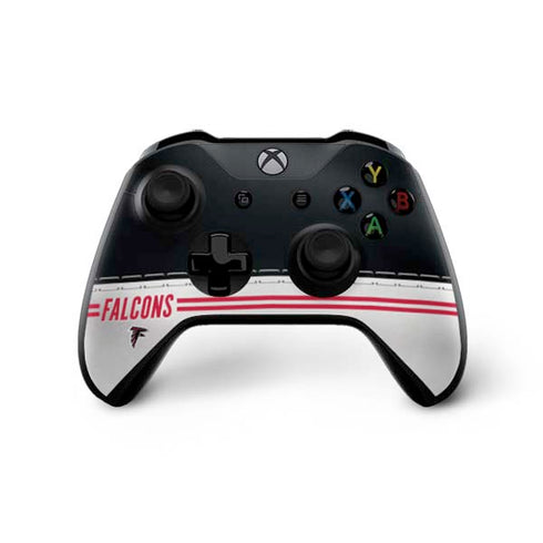NFL Atlanta Falcons White Striped Xbox One X Controller Skin