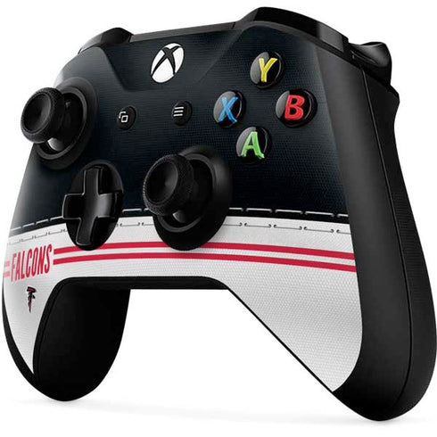 NFL Atlanta Falcons White Striped Xbox One X Controller Skin