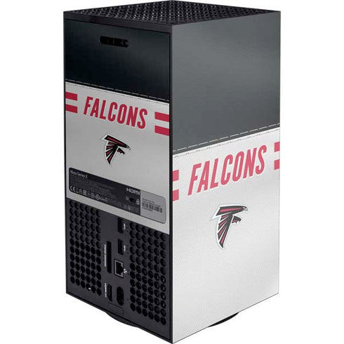 NFL Atlanta Falcons White Striped XBox Series X Digital Edition Console Skin