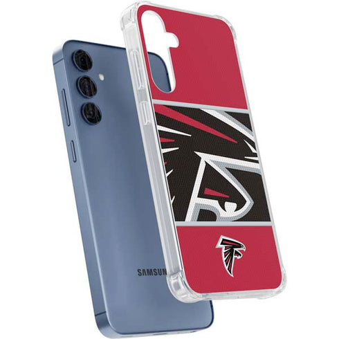 NFL Atlanta Falcons Zone Block Galaxy A55 5G Clear Case