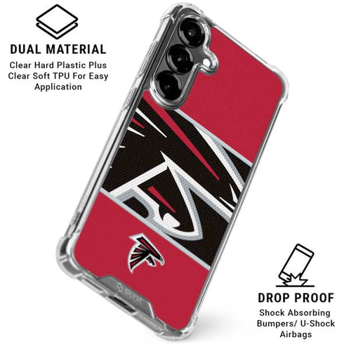 NFL Atlanta Falcons Zone Block Galaxy S26 Plus Clear Case