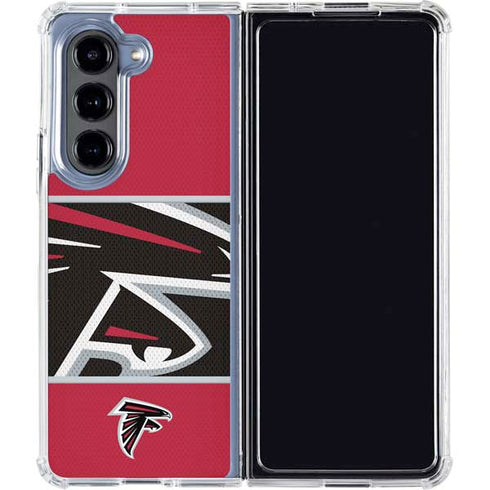 NFL Atlanta Falcons Zone Block Galaxy Z Fold5 5G Clear Case