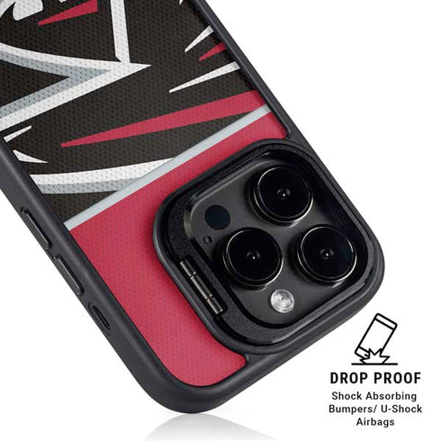 NFL Atlanta Falcons Zone Block iPhone 14 Pro Max Kickstand Case