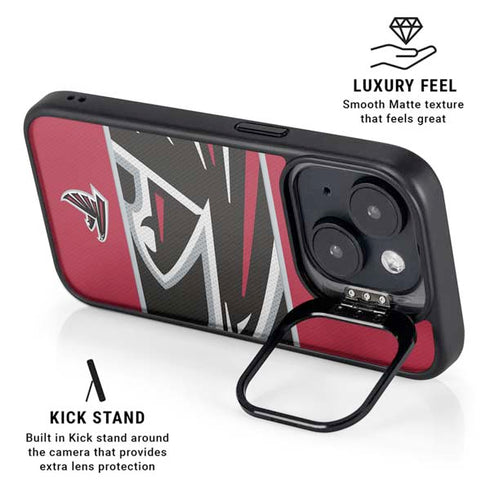 NFL Atlanta Falcons Zone Block iPhone 15 Kickstand Case