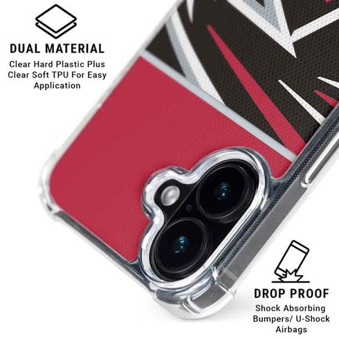NFL Atlanta Falcons Zone Block iPhone 16 Plus Clear Case