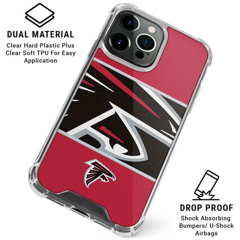 NFL Atlanta Falcons Zone Block iPhone 16 Pro Clear Case