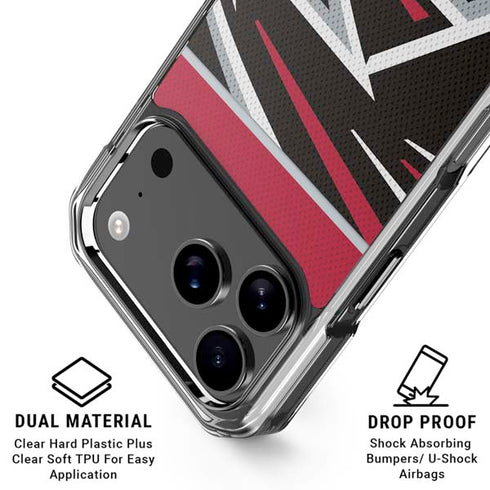 NFL Atlanta Falcons Zone Block iPhone 18 Pro Clear Case
