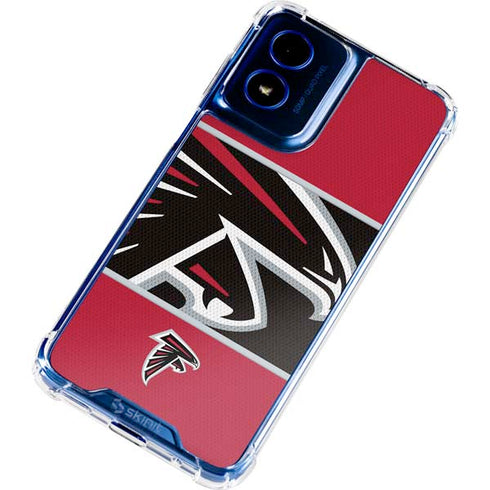 NFL Atlanta Falcons Zone Block Moto G 5G (2024) Clear Case