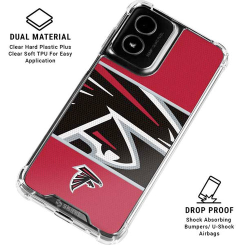 NFL Atlanta Falcons Zone Block Moto G Power 5G (2024) Clear Case